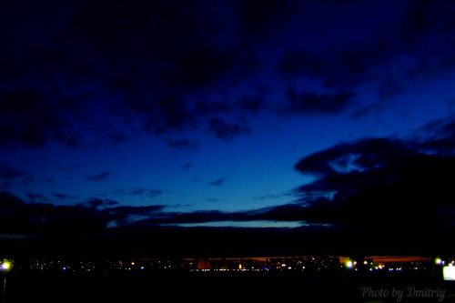 Ночное небо над Северодвинском.