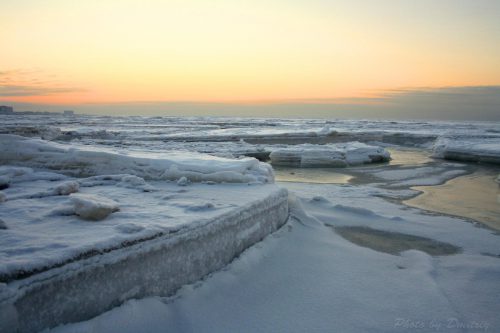 Льдины в белом море