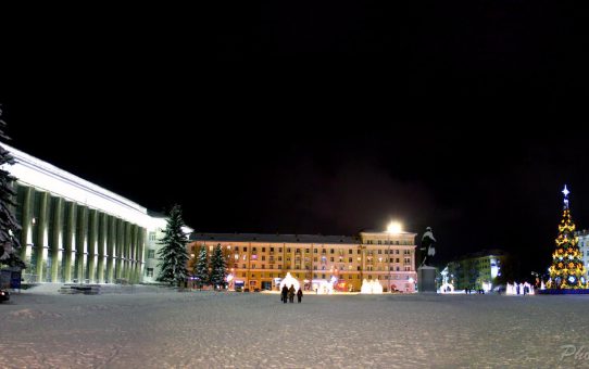 Панорама площади Победы. Зима 2022