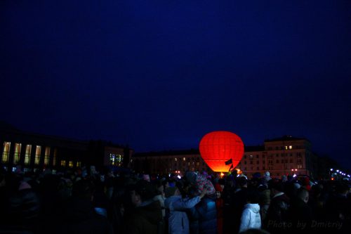 Воздушный шар, площадь победы, юбилей "Арктики"
