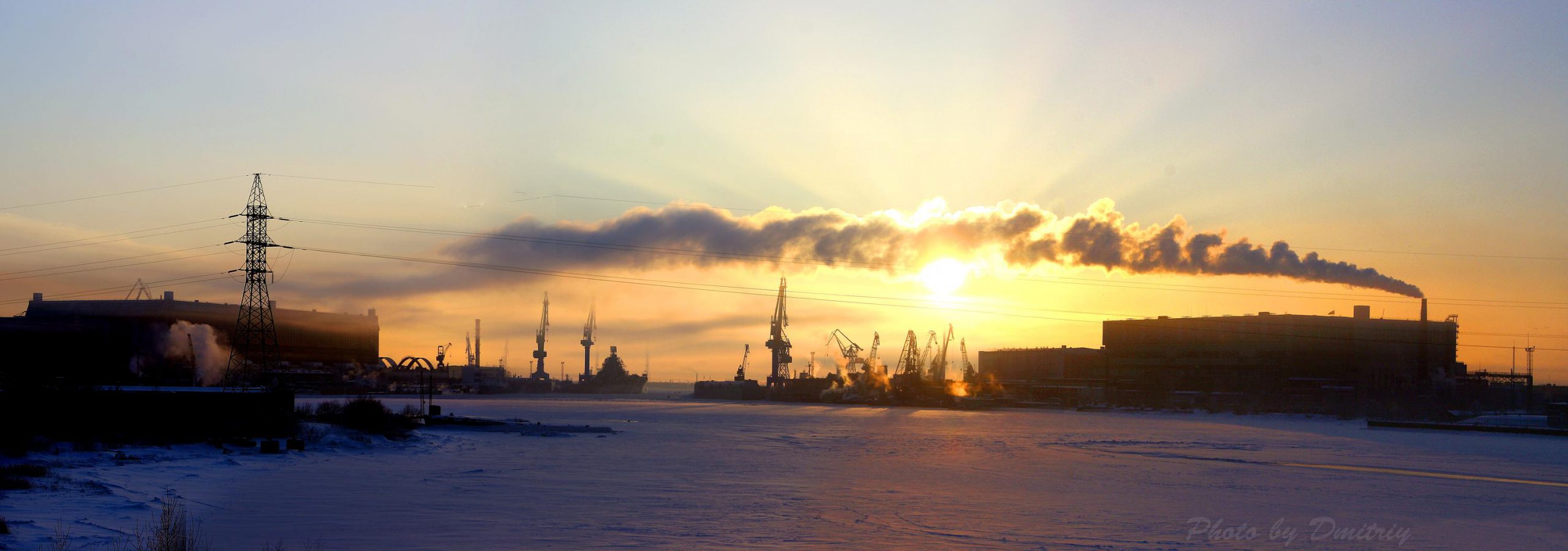 панорама Никольского устья. Осень - зима 2022/23